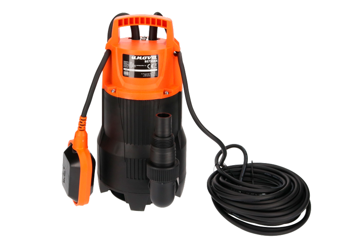 Pompe 750W Pompe submersible pour eaux usées 12500 litres/h Pompe